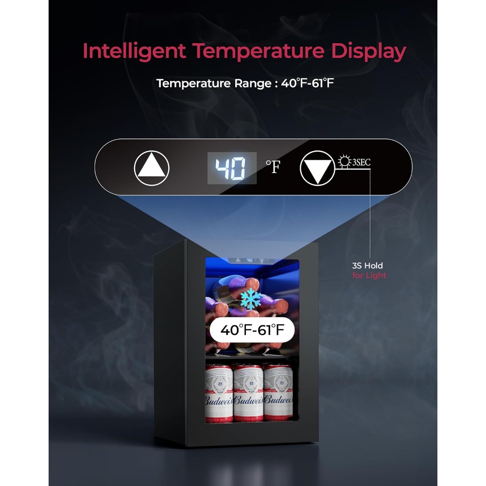 24 Can Mini Fridge, 0.6 Cu.Ft  - огляд і ціна Home Bar Shelf