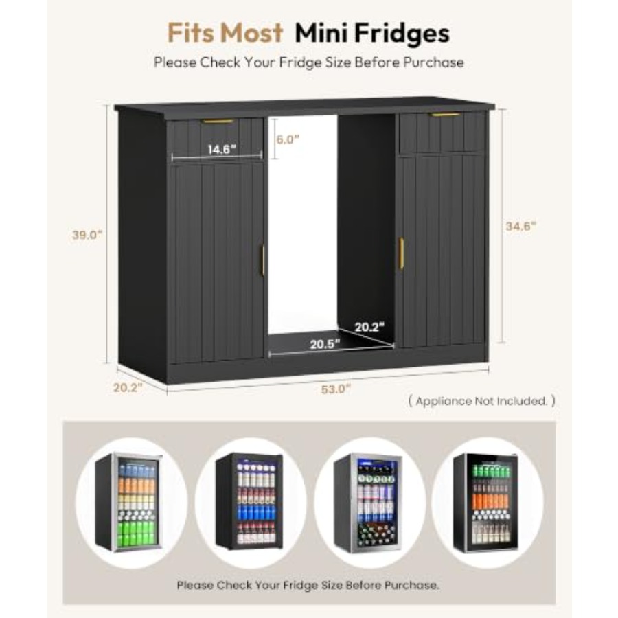 53 Coffee Bar Cabinet with Min - огляд і ціна Home Bar And Cabinet