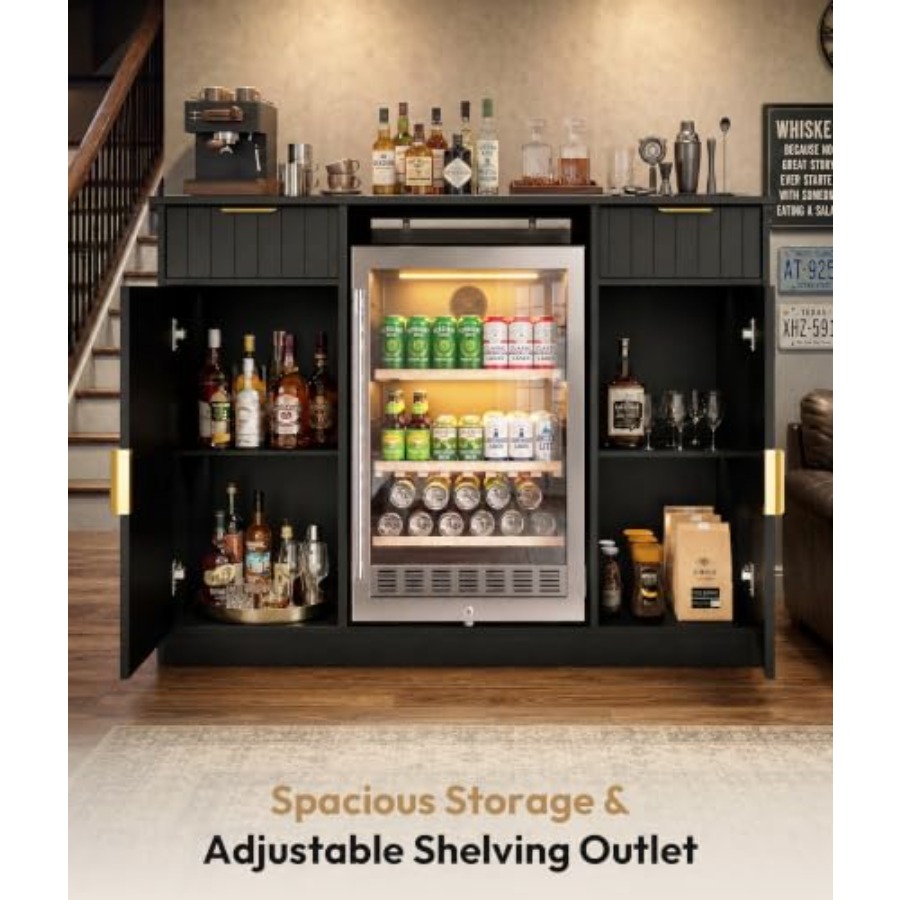 53 Coffee Bar Cabinet with Min - огляд і ціна Home Bar And Cabinet