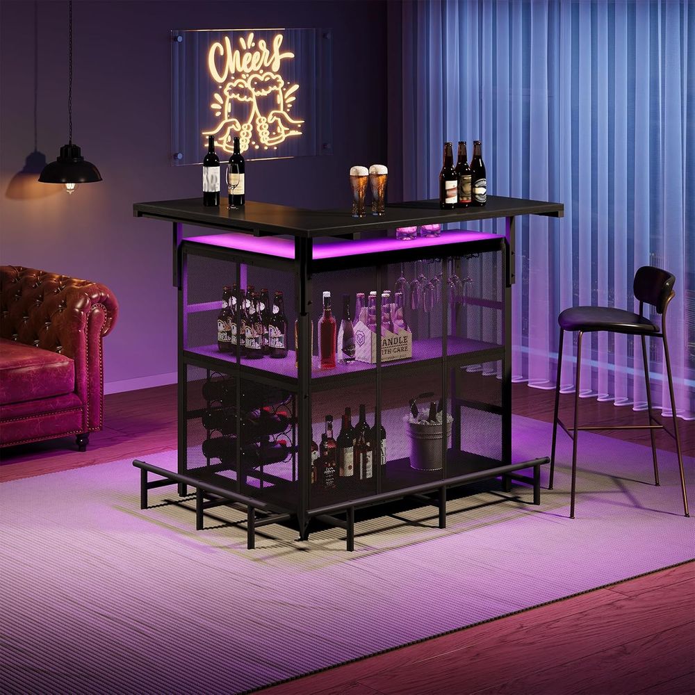 Home Bar Unit, L-Shaped Bar Ta - огляд і ціна Home Bar And Cabinet
