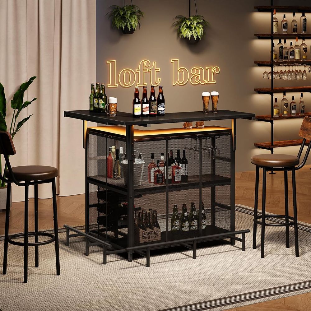 Home Bar Unit, L-Shaped Bar Ta - огляд і ціна Home Bar And Cabinet