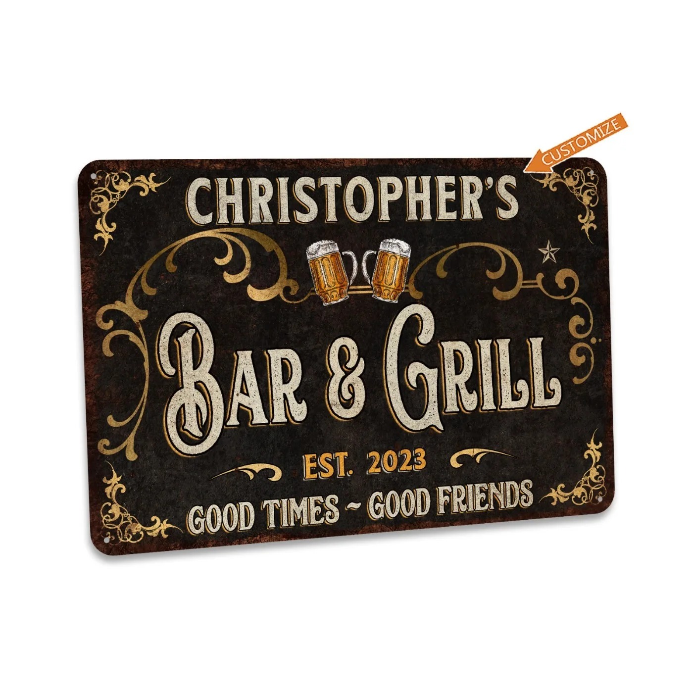 1PC Personalized Bar & Grill M - огляд і ціна Home Bar Signs
