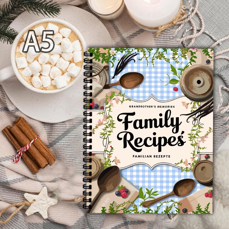 A5 Recipe Book, Blue Grid, Vin - огляд і ціна Cocktail Recipe Book