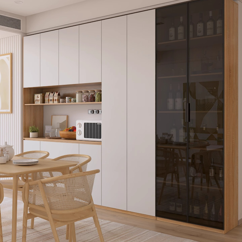 Corner Wine Bar Shelf Cabinet  - огляд і ціна Home Bar Shelf
