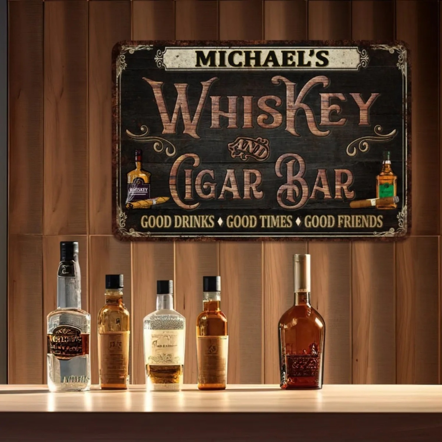 Custom Personalized Vintage Wh - огляд і ціна Home Bar Signs